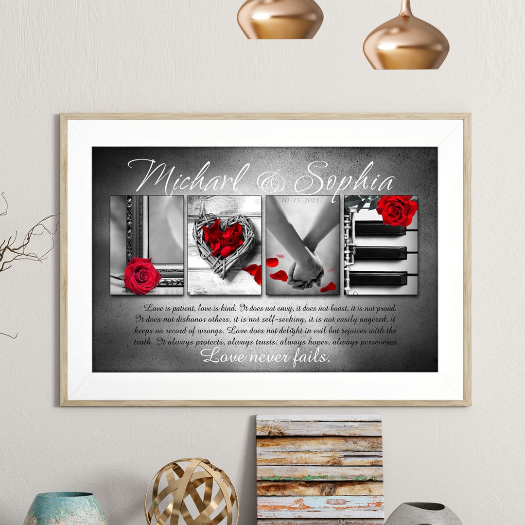 Love Letter Artwork Personalized DIGITAL IMAGE DOWNLOAD, Great Gift for