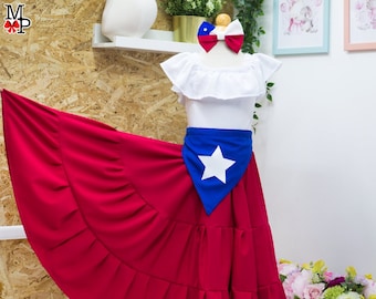 Chile Dress Classic Chile Girls Dress From 12 Month to XXL Adults Sizes Folkloric Dress Etsy UK
