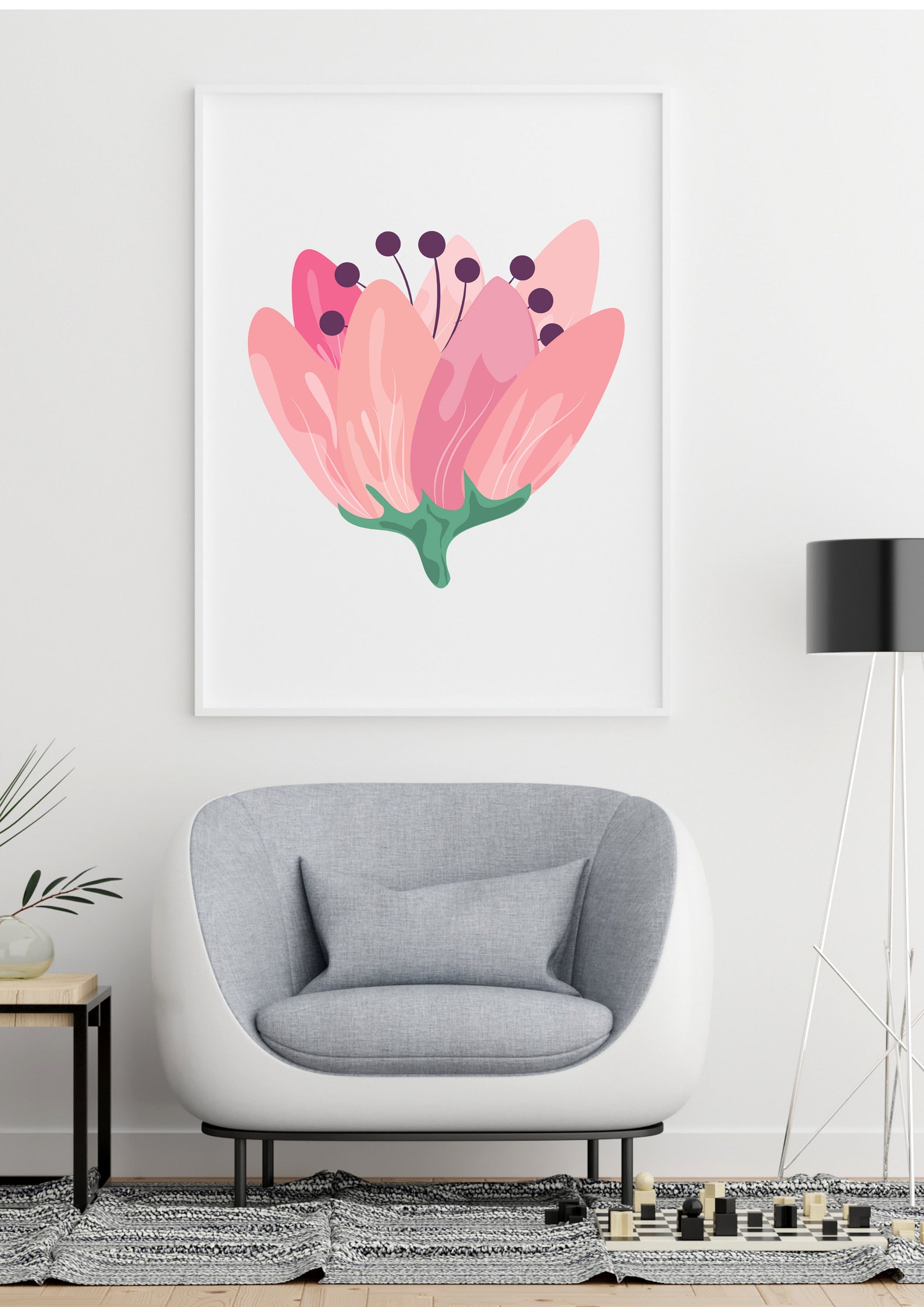 5 Set of Botanical Simple Wall Art Print Abstract Wall Art | Etsy