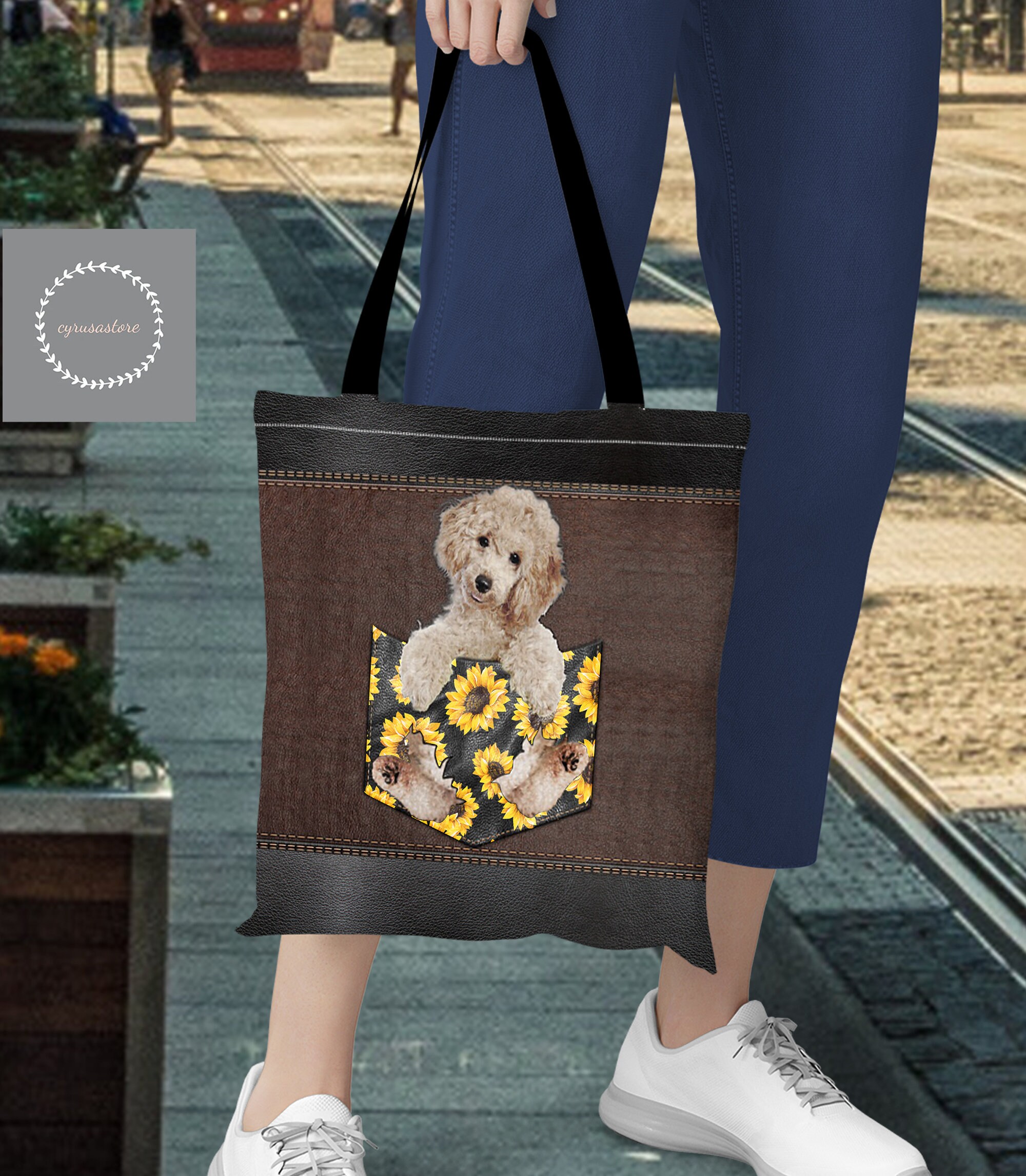 Poodle Dog Tote Bag Poodle Dog Shoulder Bag Poodle Dog Etsy