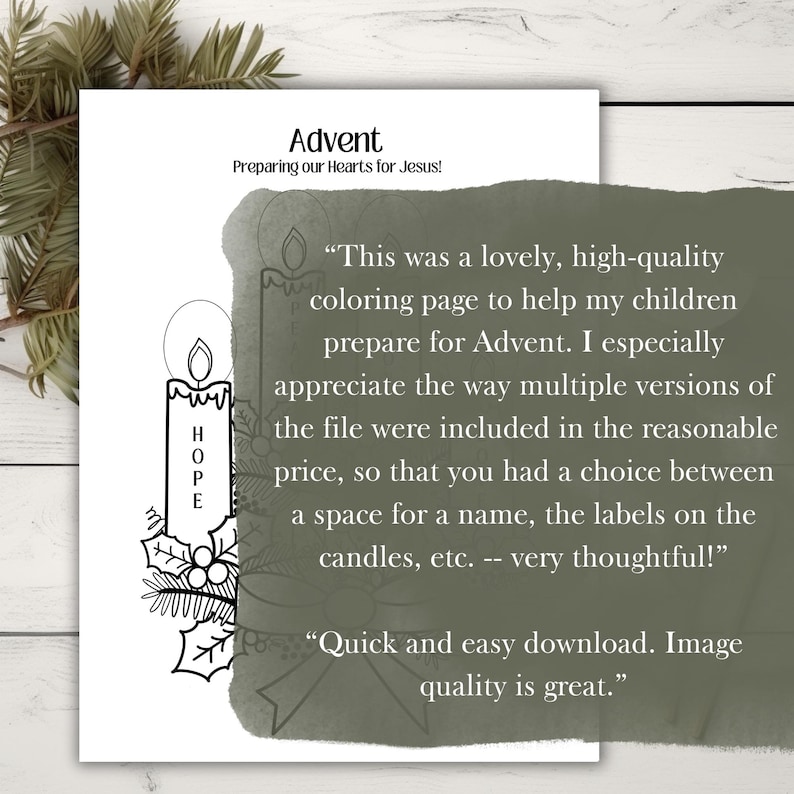 Advent Wreath Coloring Page Advent - Il 794xN.6526370793 Od76 