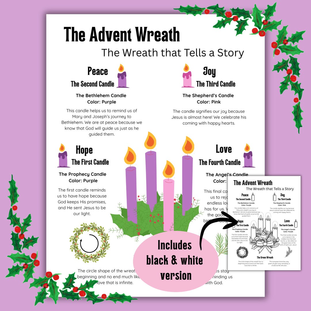 Advent Wreath Guide for Kids (digital Download) - Etsy