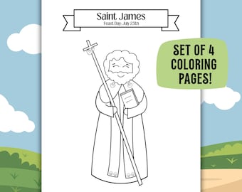 St. James Coloring Pages: Catholic Art (Digital Download)