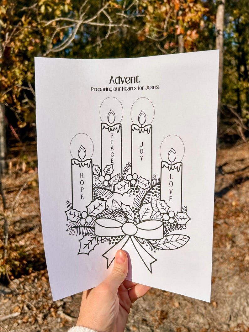 Advent Wreath Coloring Page Advent - Il 794xN.6521971505 Oh4m 