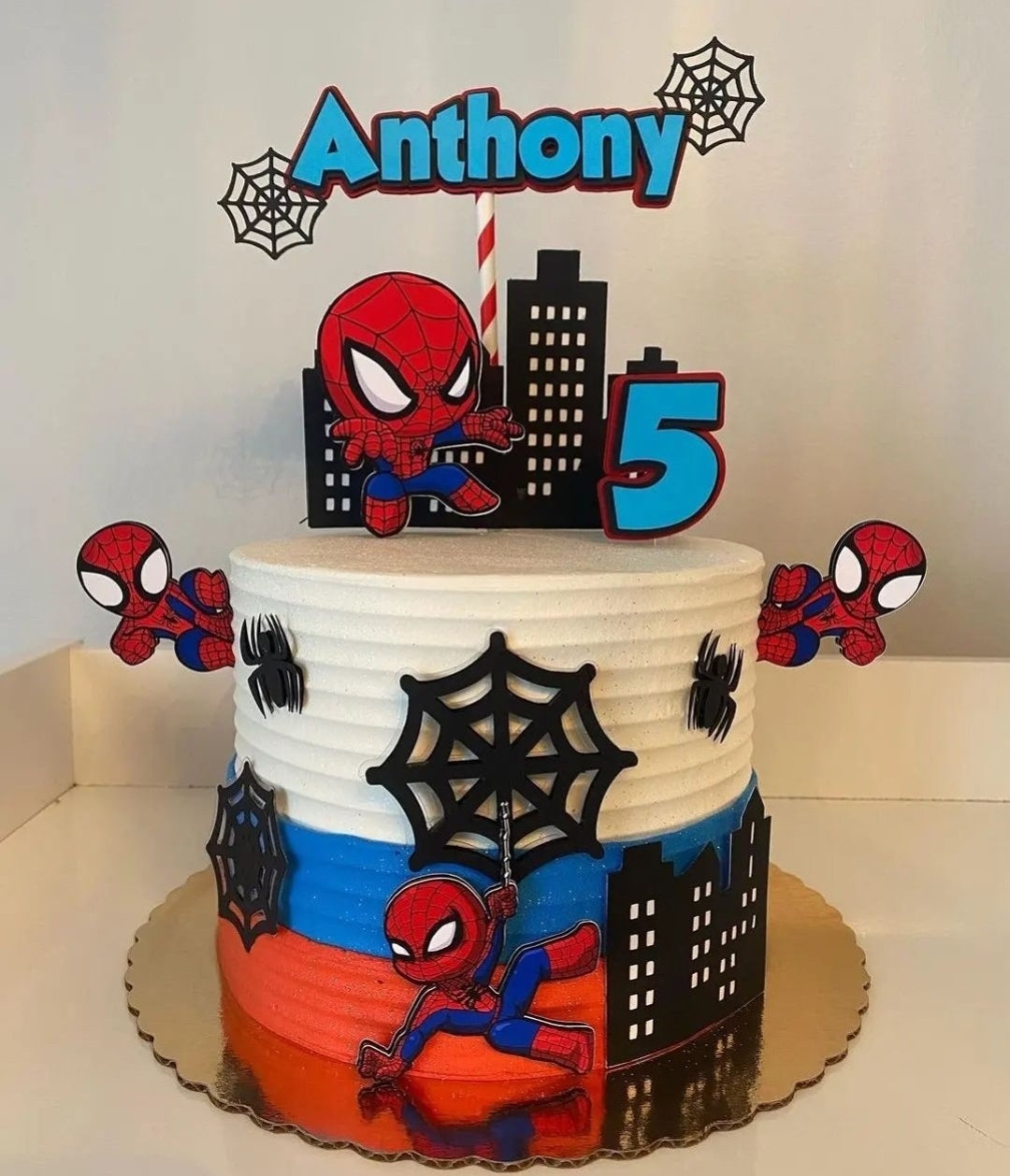 Spiderman Cake Topper. Spiderman Cake. Spiderman Birthday. - Etsy