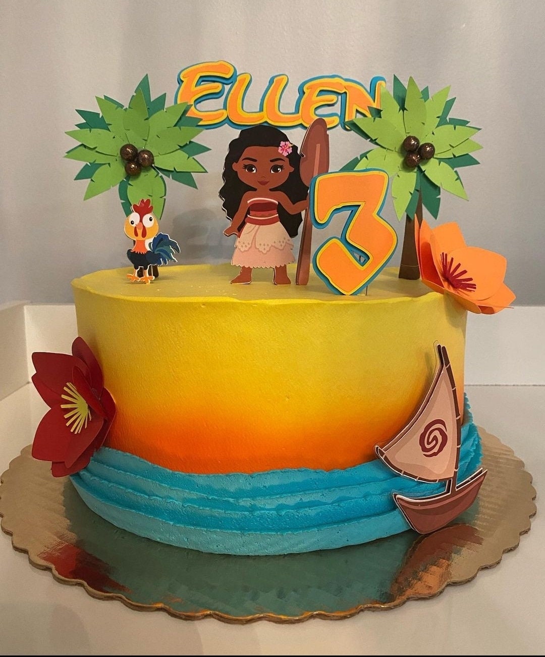 Moana Cake Topper Moana Cake Moana Birthday Decorations Etsy Sweden