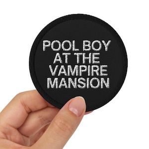 Pool Boy at the Vampire Mansion Embroidered patch | Emo patch, Elder Emo Patch, MCR inspired, Gerard Way Merch