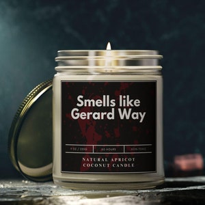 Smells like Gerard Way Scented Candle, Emo Gift, MCR Candle, Aromatherapy Candle, Elder Emo, Valentine, Candle Gift, My Chemical Romance