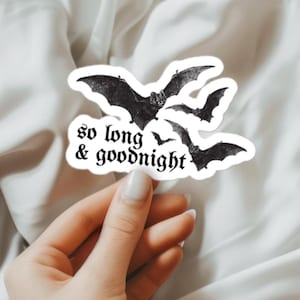 So Long & Goodnight BAT Sticker | MCR inspired sticker | Helena emo sticker, Elder Emo Sticker, My Chemical Romance Gift
