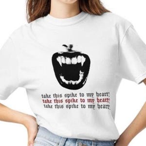 Vampires Will Never Hurt You &#39;Take This Spike to My Heart!&#39; T-Shirt, MCR Shirt, My Chemical Romance inspired merch, The Black Parade Tour