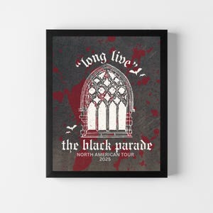 Long Live The Black Parade MCR Concert Tour Poster | MCR Inspired Gift, 8x10 Emo Art Print