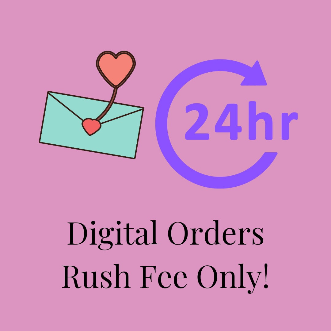 Mandatory RUSH Fee for Digital customization Etsy
