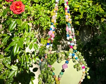 CUSTOM Beaded Plant Hanger