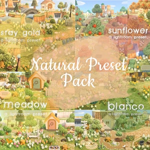 Natural Preset Pack, Lightroom preset pack, spring preset pack, ACNH preset pack