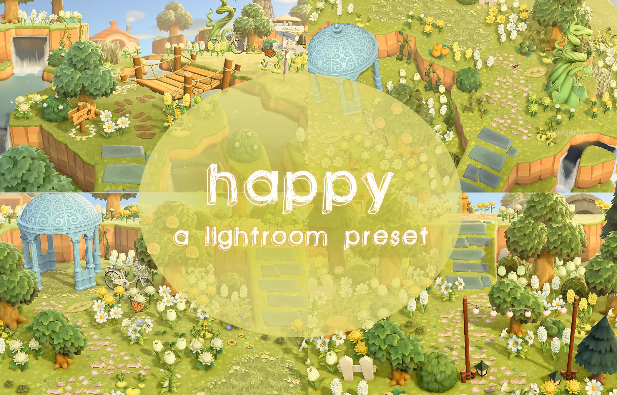 Happy Lightroom Preset: Cheerful ACNH Island Photos (Digital Download)