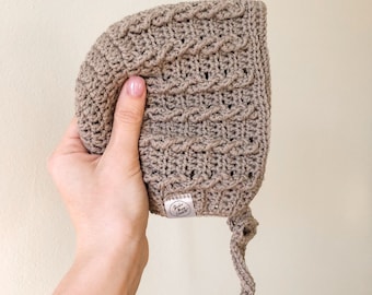 Margot Bonnet // Baby Bonnet // Crocheted Bonnet // Sizes 0-6, 6-12 months, and 1-2 years