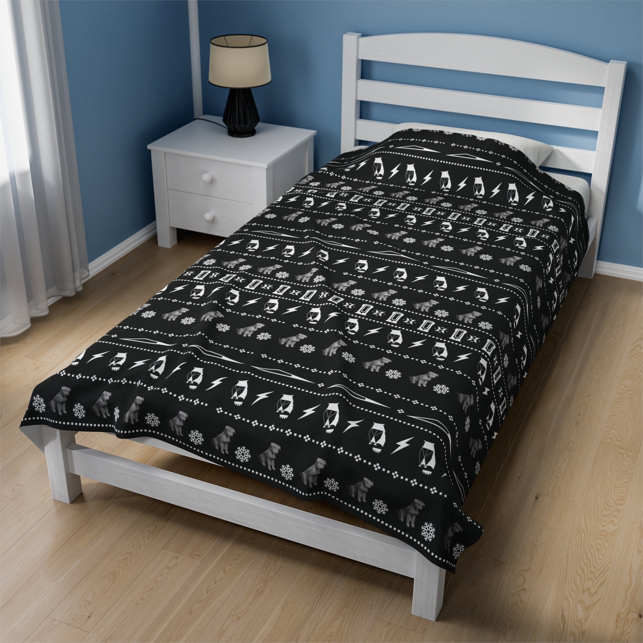 Tesla Cybertruck Cyber Animals Velveteen Plush Blanket, Cyber Owl
