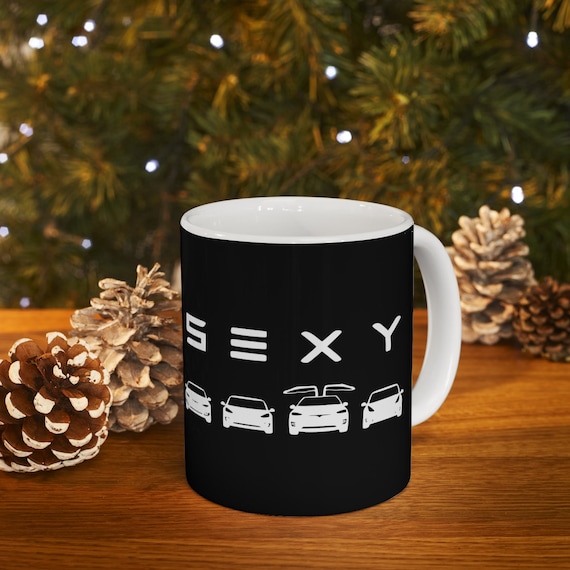 Tesla SEXY Coffee Mug, Tesla S3XY Coffee Cup, Tesla Silhouettes Coffee Mug,  Tesla Tea Cup, Gift for Tesla Owner & Tesla Fan 