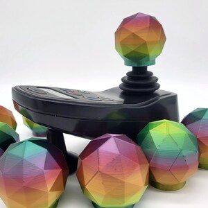 Wheelchair Powerchair Kids or Adults Silky Rainbow GeoDome Replacement Joystick Knob image 2