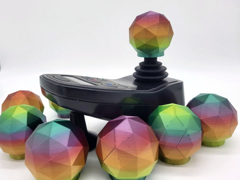 Wheelchair Powerchair Kids or Adults Silky Rainbow GeoDome Replacement Joystick Knob image 2