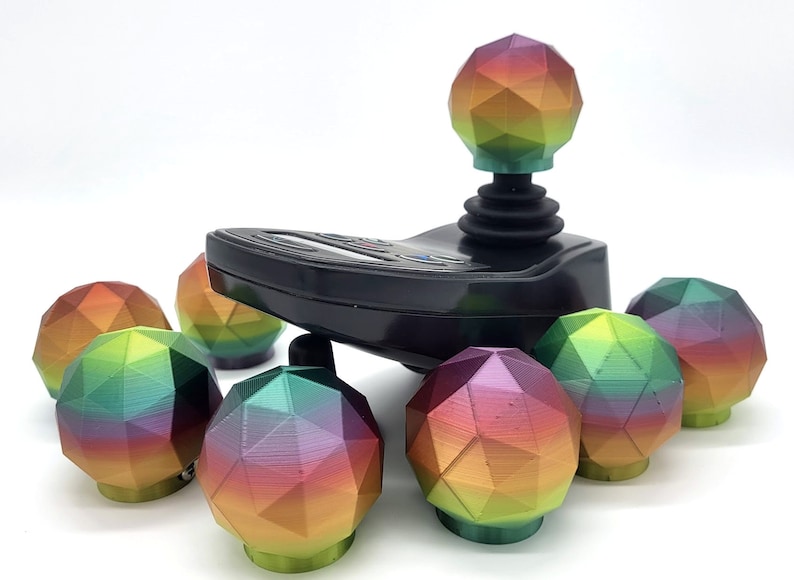 Wheelchair Powerchair Kids or Adults Silky Rainbow GeoDome Replacement Joystick Knob image 4