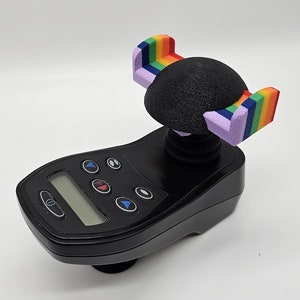 Power Wheelchair Dual Purpose Soft Touch Goal Post Joystick Knob (Rainbow)