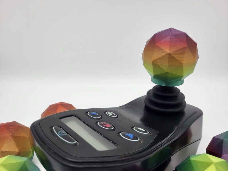 Wheelchair Powerchair Kids or Adults Silky Rainbow GeoDome Replacement Joystick Knob image 5