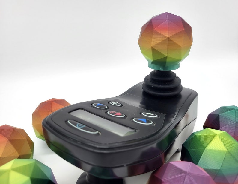 Wheelchair Powerchair Kids or Adults Silky Rainbow GeoDome Replacement Joystick Knob image 3