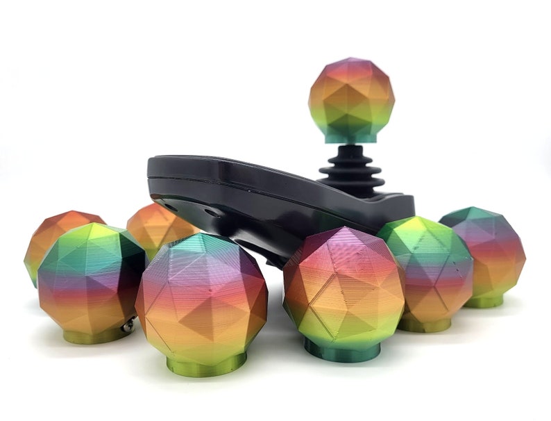 Wheelchair Powerchair Kids or Adults Silky Rainbow GeoDome Replacement Joystick Knob image 1