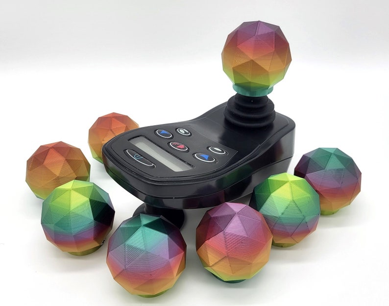 Wheelchair Powerchair Kids or Adults Silky Rainbow GeoDome Replacement Joystick Knob image 6