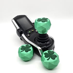 St. Patrick's Day Shamrock Geodome Ergonomic Power Wheelchair Joystick Knob Topper Replacement Upgrade Accessory Gift
