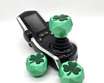 St. Patrick's Day Shamrock Geodome Ergonomic Power Wheelchair Joystick Knob Topper Replacement Upgrade Accessory Gift