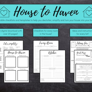 House to Haven Home Notebook Printable Downloads