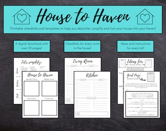 House to Haven Home Notebook Printable Downloads