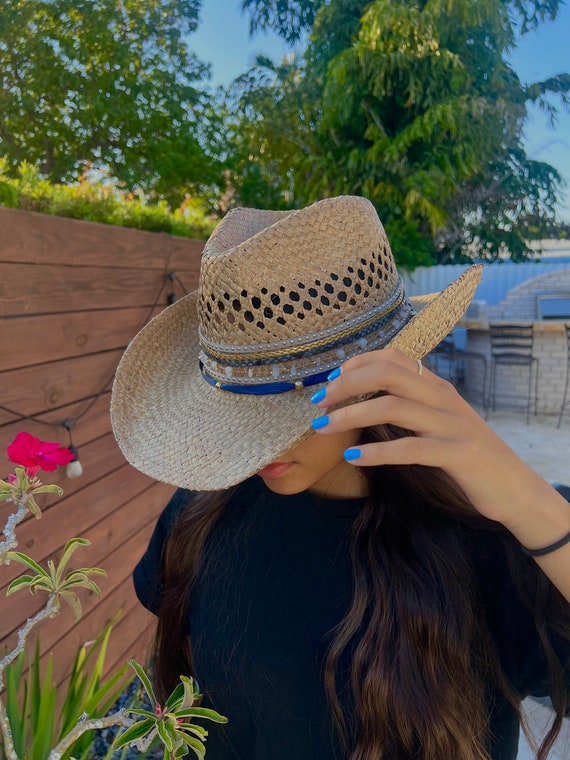 Blue Blue Blue Cowboy Hat - Etsy display picture 3