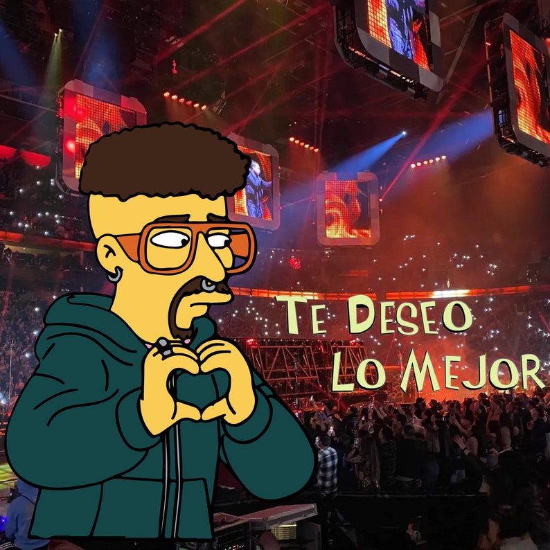 Bad Bunny X the Simpsons PNG Digital Download Etsy