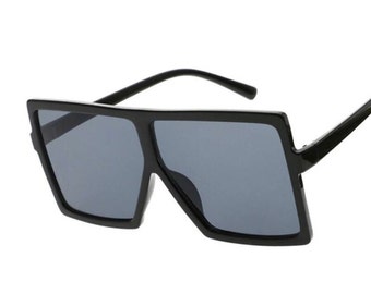 Oversized Fashion Sunglasses- Black
