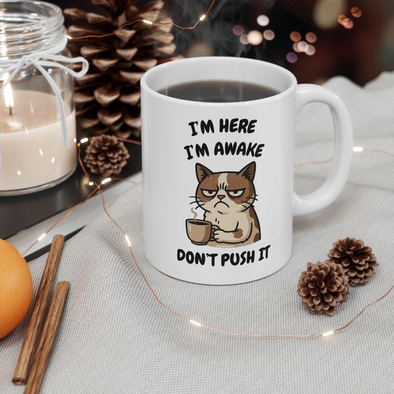 Grumpy For Tea Grumpy Cat Coffee Mug Funny Ceramic Tea Cup Humor Pet Gift Birthday ...
