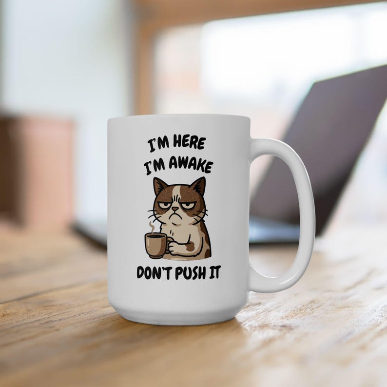 Grumpy For Tea Grumpy Cat Coffee Mug Funny Ceramic Tea Cup Humor Pet Gift Birthday ...