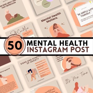 Mental Health Templates, Mental Health Instagram, Mental Health Social Media, Mental Health Canva Templates, Self Love, Self Care, Wellness