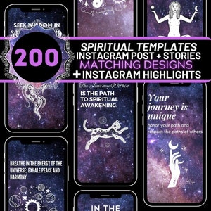 Spiritual Templates, Spiritual Social Media Bundle, Spiritual Instagram Post, Spiritual Coach Templates, Spiritual Canva Templates, Esoteric