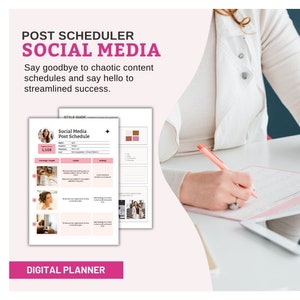 Social Media Planner, Social Media Content Planner, Social Media Calendar, Social Media Scheduler, Instagram Planner, Facebook Planner