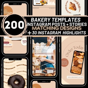 Bakery Instagram Templates, Bakery Social Media, Bakery Canva Templates, Bakery Brand Kit, Patisserie Instagram, Patisserie Social Media