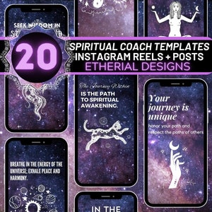 Spiritual Coach Templates, Instagram Reels Spiritual Templates, Spiritual Canva Templates, Spiritual Coaching, Spiritual Reel Cover