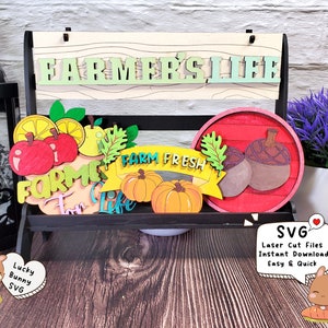 Farmer's Life Farm SVG Glowforge Laser Cnc Cut Decor Digital Files ...