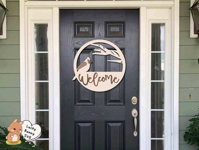 Door Sign SVG for or Laser Cut Cnc Files, Bird
