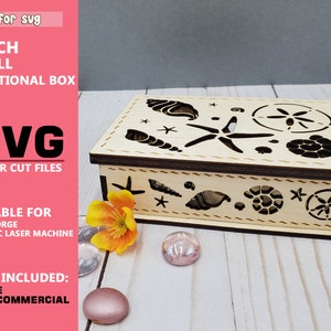Pliki SVG letniego pudełka plażowego dla glowforge svg, cricut, pliki SVG do przechowywania, pliki SVG do cięcia laserowego cnc, pudełko na cukierki svg, pliki CNC do drewna