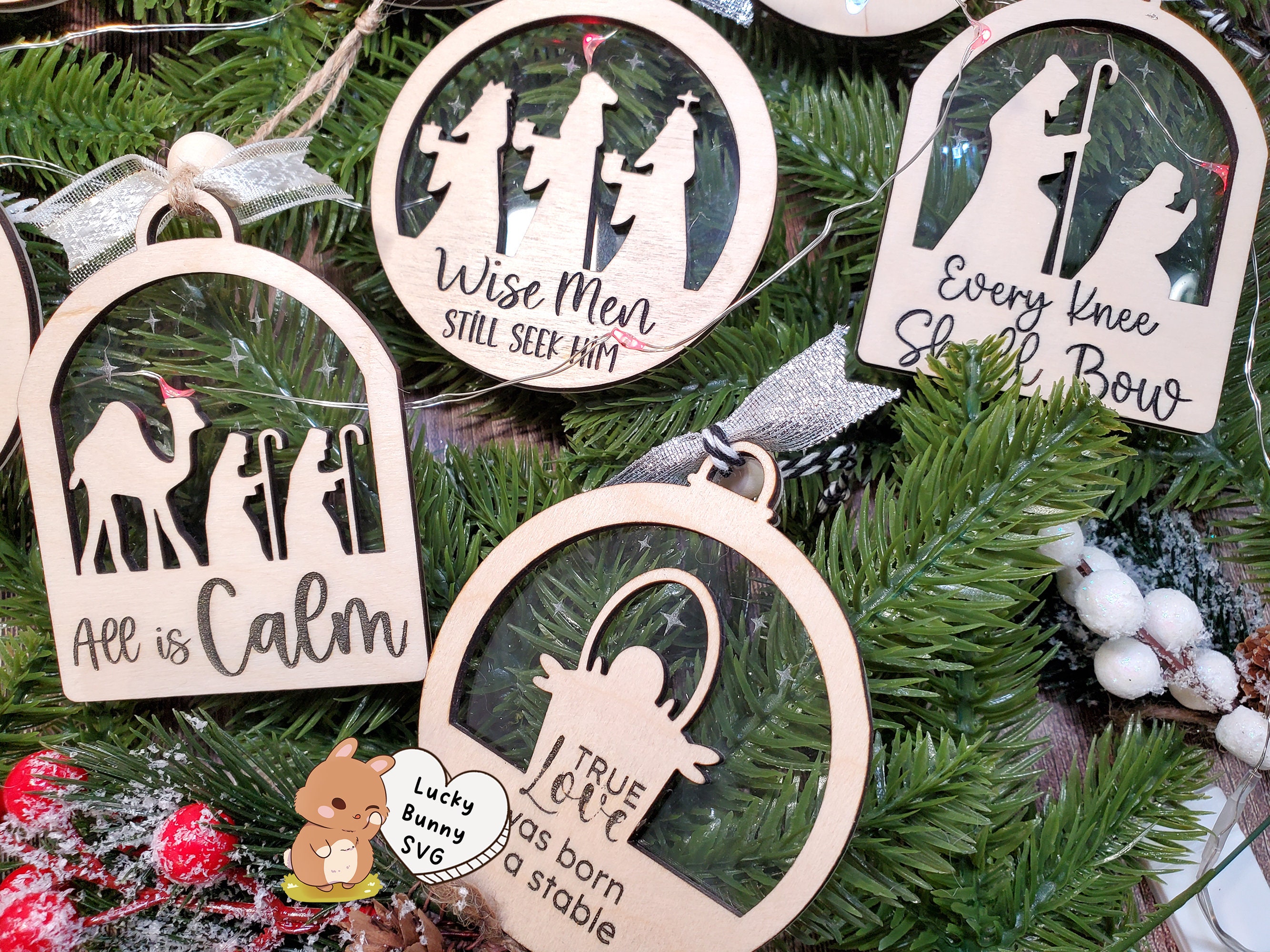 10 Design Nativity Scene Bundle SVG Christmas SVG for Glowforge Laser ...