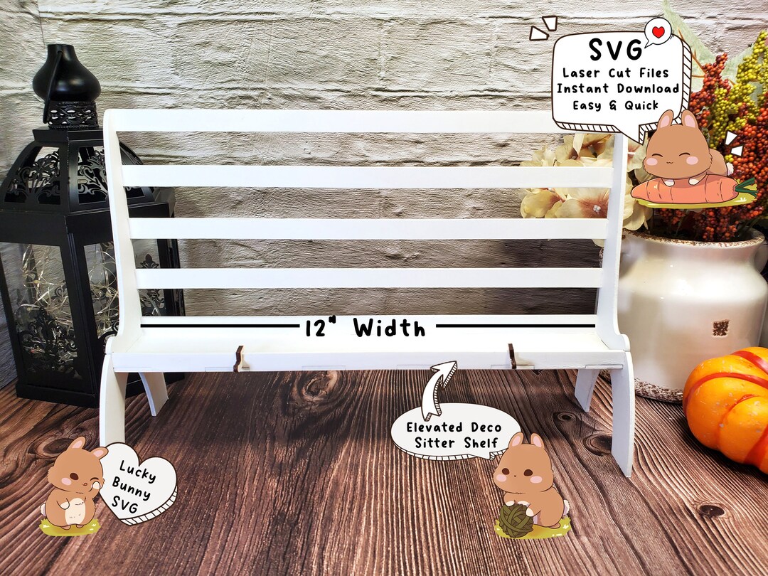 Interchangeable Shelf Sitter Decor Display SVG File for and