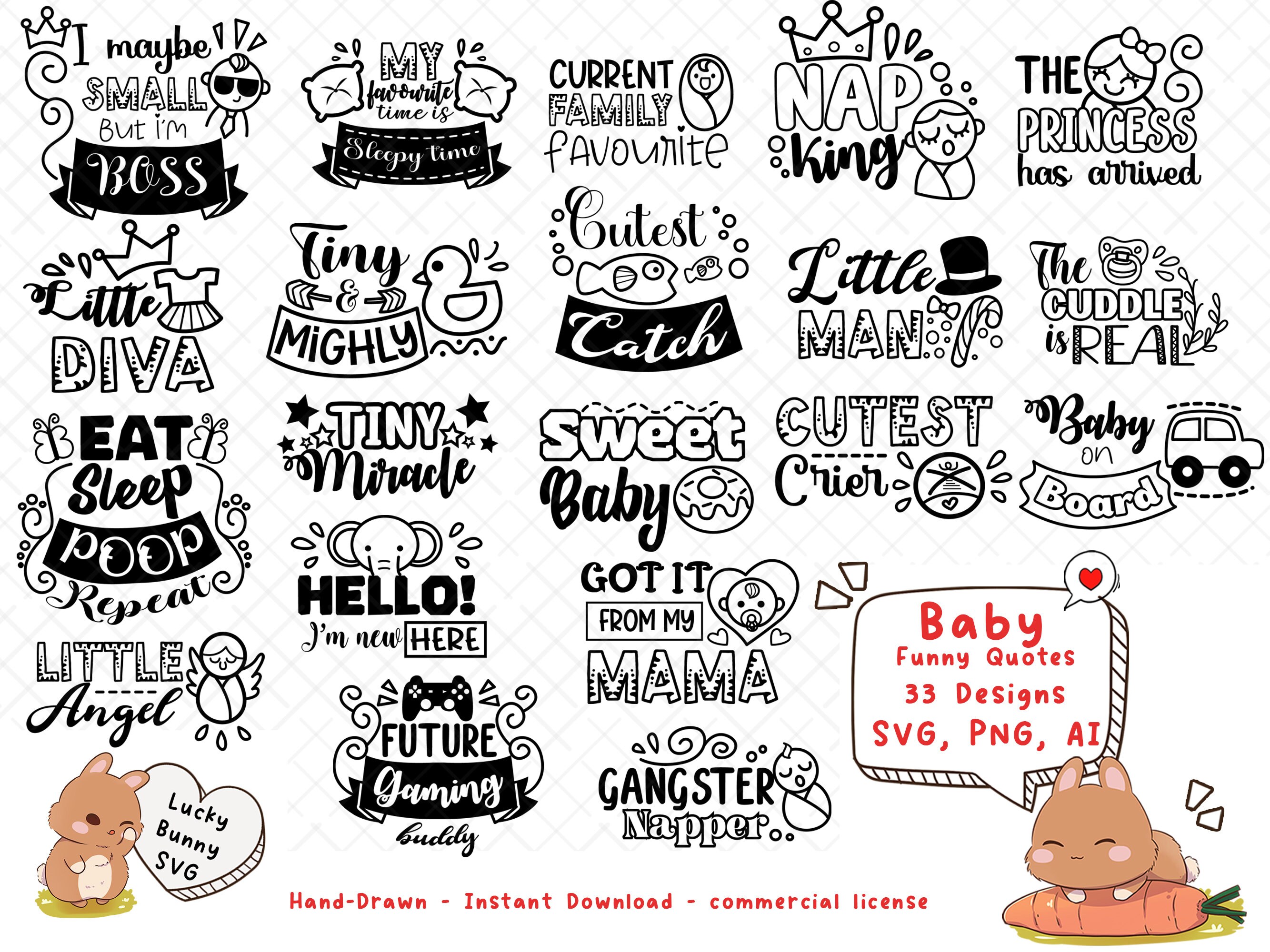 Baby SVG Bundle, Funny Nursery Quote SVG, Baby Onesie Svg, Newborn Svg ...